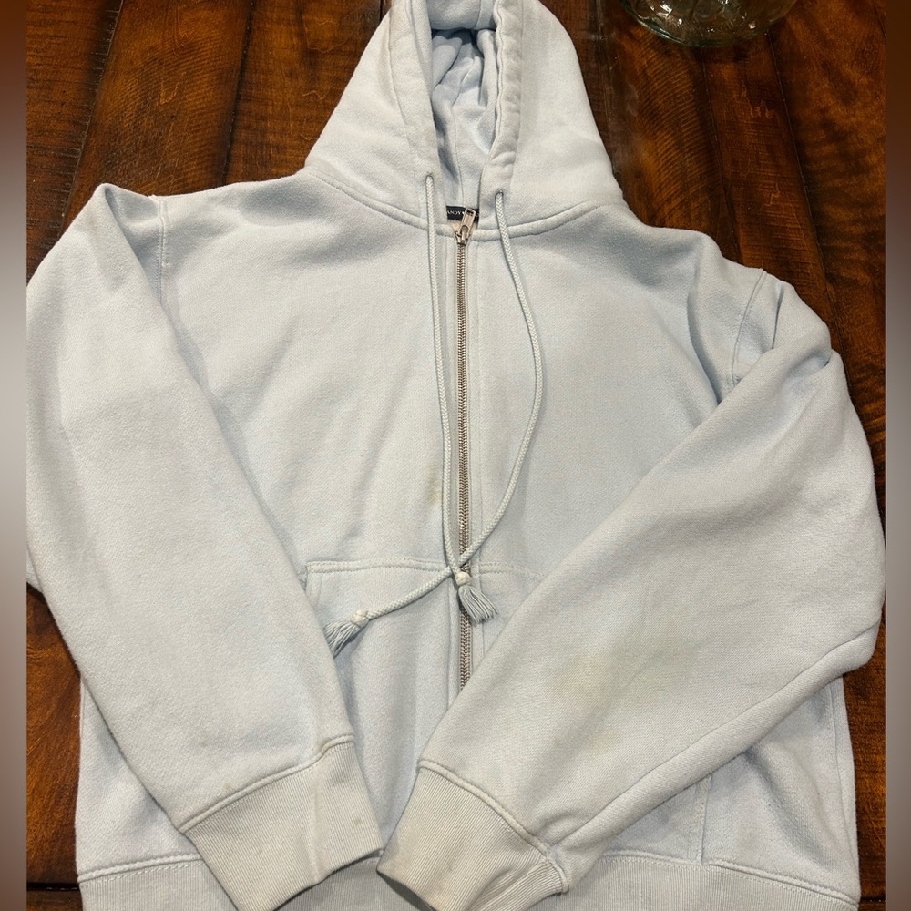Baby Blue Brandy Melville Zip Up